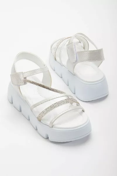 Босоножки для девочек с высокой подошвой, Босоножки на Velcro