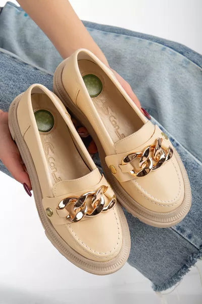 المرأة البيج سميكة وحيد أحذية المتسكع مكتب الأعمال عارضة العظام الباليه الشقق