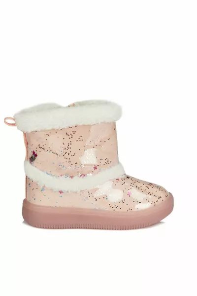 المذنب الفراء داخل مضيئة أحذية الفتيات للماء