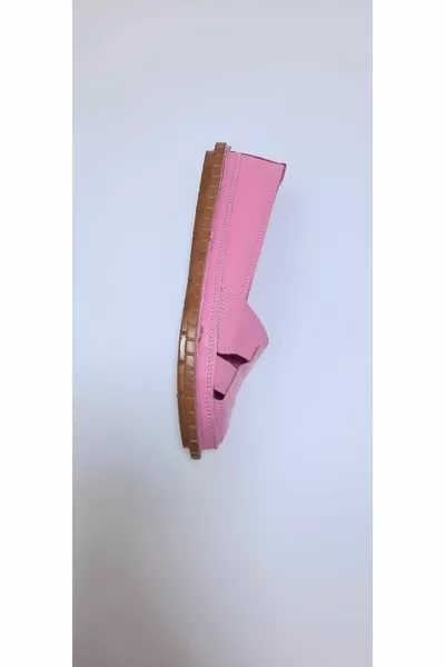 من الداخل إلى الخارج ٪ حلوى جلدية طبيعية وردية مضفرة مضفر الباليه الشقق