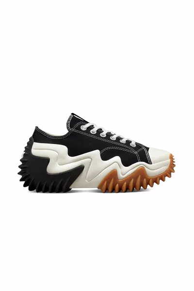 Run Star Motion Canvas Short Platform Chaussures décontractées pour femmes Noir