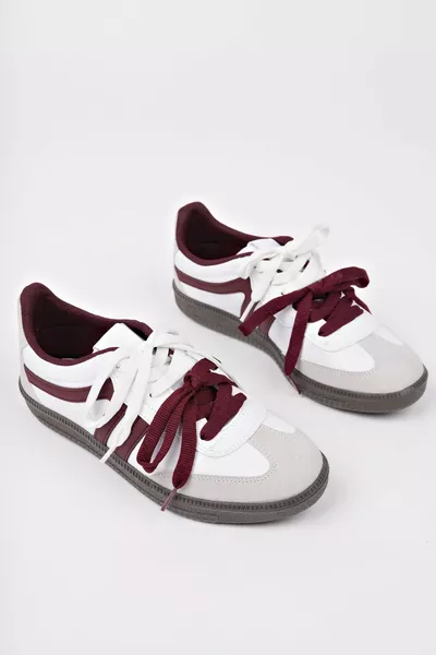 Retro Çift Bağcıklı Günlük Kadın Sneaker Spor Ayakkabı