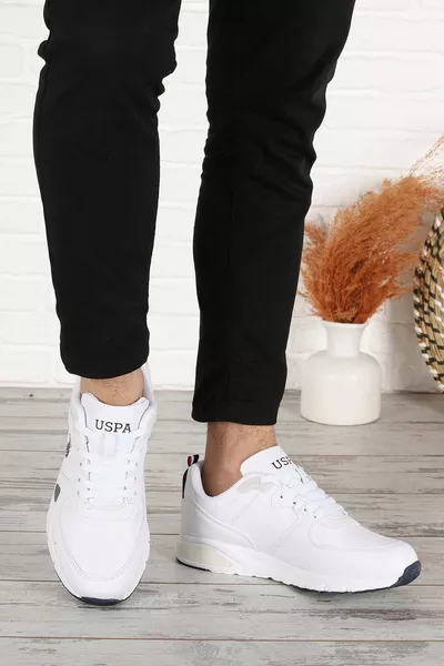 U.S. Polo Assn Vance 2er-Set Orthopädische Leichte Unisex Weiße Alltagssneaker Schuhe