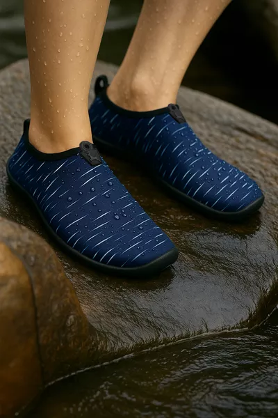 Hayal Navy-Turquoise Multi-Purpose Beach and Water Shoes