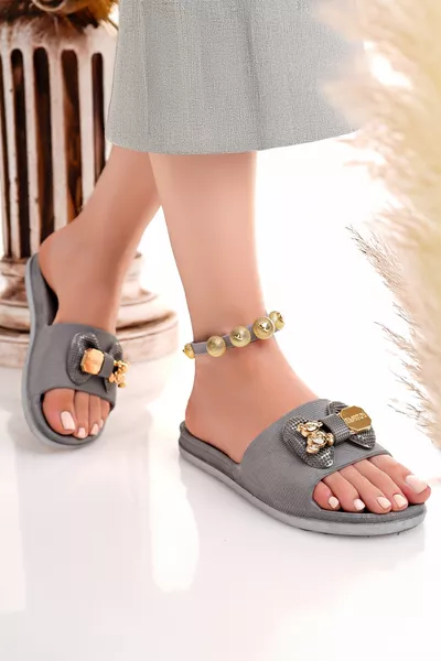 شبشب نسائي مقاوم للانزلاق ومضاد للماء أنيق للمنزل والبحر والشاطئ والصيف والاستخدام اليومي