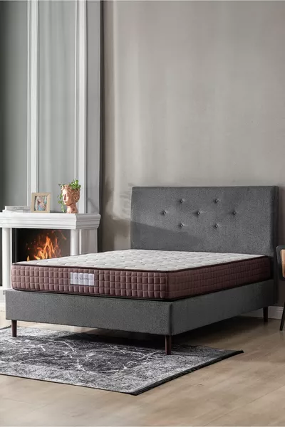 سرير نوابض كلاسيكي كامل من الخيزران الأرثوبيدي