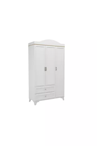 Armoire Lisa 3 portes 2 tiroirs Chêne % MDF