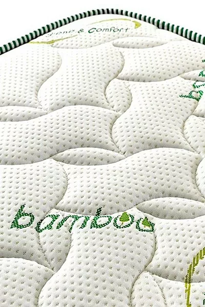 سرير فردي أورثوبيدي من الخيزران مع وسادة من البامبو هدية وسرير بنوابض