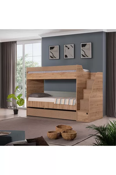 سرير بطابقين، سرير بطابقين ريفي مع سرير سفلي