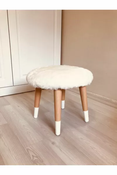 كرسي الأطفال الأبيض من الوبر لغرفة الأطفال من ويبانيا، كرسي مكتب للأطفال