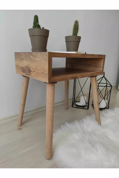 Comodino da letto singolo in stile retrò