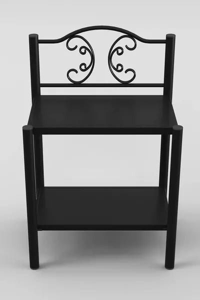 طاولة جانبية معدنية من نوع بيرو ريترو باللون الأسود