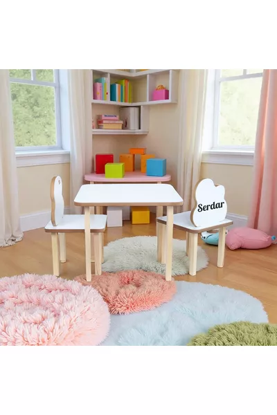 Table pour enfants et ensemble de 2 chaises, table d'activité, mobilier pour enfants, chaise de bureau pour enfants