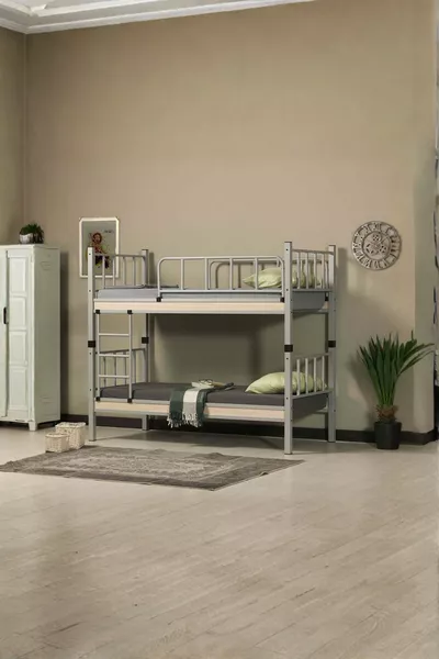 Yurt Genç Çocuk Odası Metal Ranza Ve Karyola 