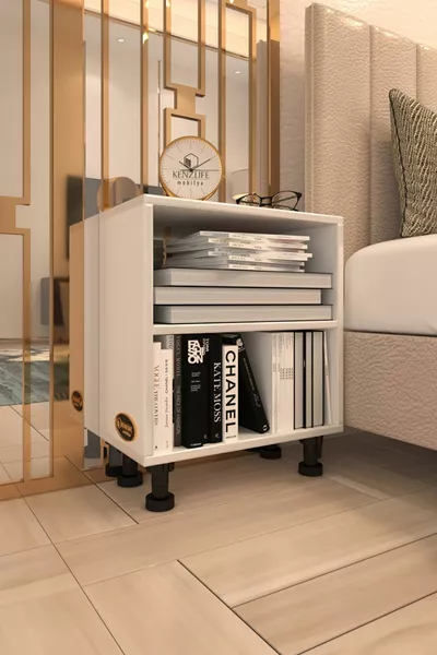 خزانة جانبية تيريشكوفا بيضاء فاتحة من خشب صناعي (عرض)*(ارتفاع)*(عمق) منتج صغير جداً