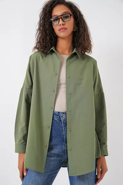 Chemise Basique Longue Oversize 