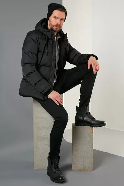 Мужская куртка с капюшоном, водо- и ветронепроницаемая, теплозащитная, приталенного кроя, артикул 