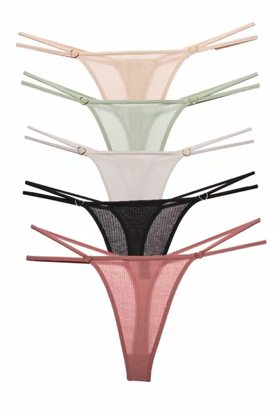 Cotton String Thong 5-Pack
