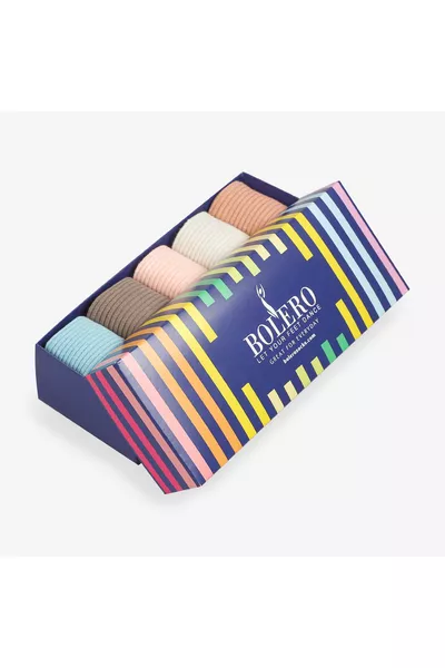 Chaussettes longues collège à cinq rayures pour femmes