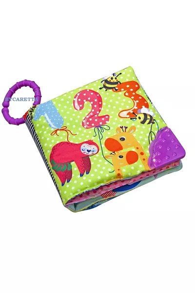 Il mio primo libro con dentellatura frusciante + Palla amica da gattonamento con sonaglio allegro + Sonaglio maracas