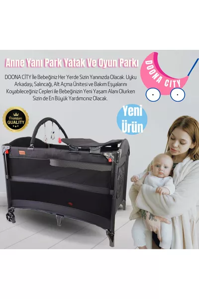 مدينة آنه جانب الحديقة سرير الألعاب سرير أطفال سم + سرير