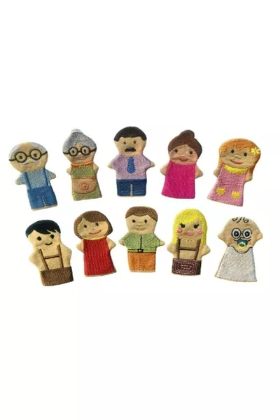 People with Finger Puppet Set