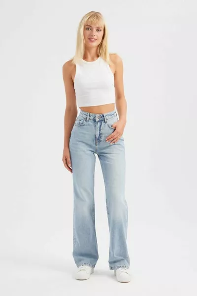 Hoge Taille Rechte Jeans