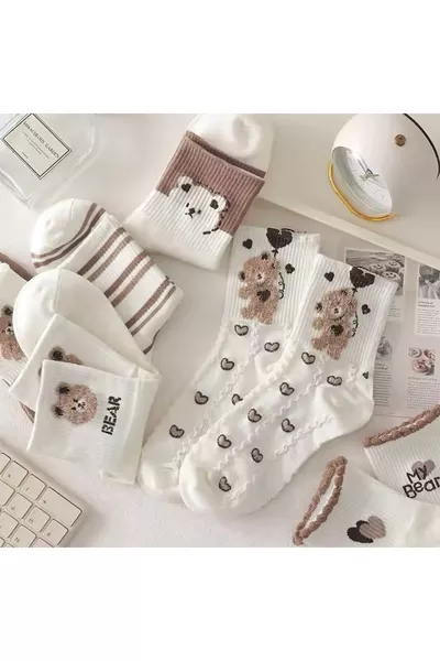 جوارب نسائية بتصميم دب 5’