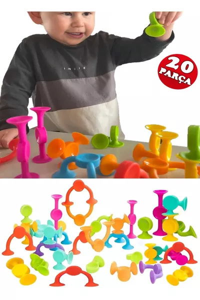 Вакуумни молекулни частици с вендузи, силиконови камъчета, попит, сензорна образователна играчка