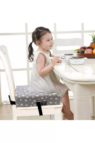 وسادة رفع كرسي الطعام للطفل، قابلة للنقل والطي، وسادة رفع الكرسي