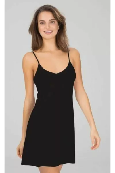 Women's Black Dress with Chiffon Lining 