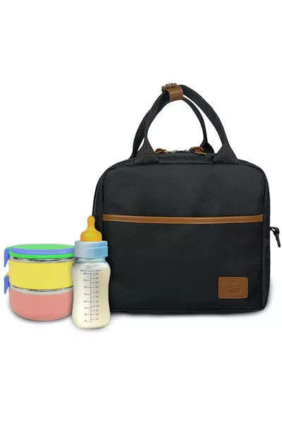 Food Bag Zwart Thermische Geïsoleerde Tas Voor Voeding en Eten Transport