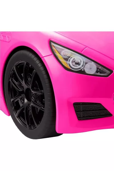 Voiture Barbie avec des roues tournantes et un toit ouvert, pour les enfants de 3 à 7 ans