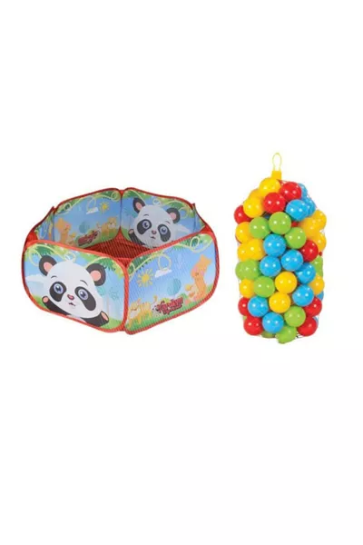 Piscina con palline pieghevole e palline da 6 cm, 6 pezzi