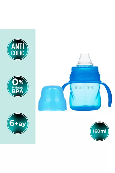 Tasse éducative avec poignée anti-goutte, Ml, Bleu, 6 mois, 1 pièce
