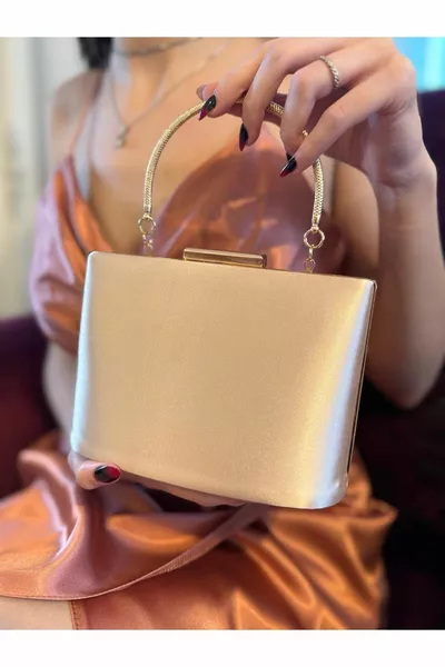 ABENDTASCHE SATIN EIMER-MODELL BEI HOCHZEITEN, ABSCHLUSSFESTEN, ELEGANTEN EINLADUNGEN...
