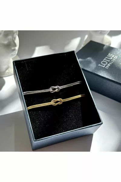 Knot Double Bracelet |  Sterling Silver Bracelet