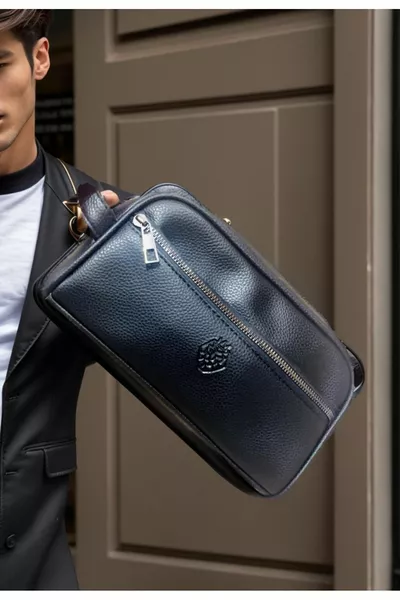 Кожаная сумка для рук, бритвы и путешествий (Качество 1, кожа Vinleks)  см