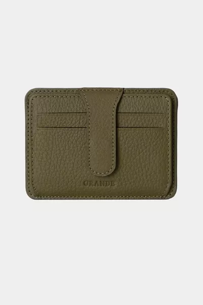 Portefeuille portefeuille en cuir véritable pour femmes et hommes, vert
