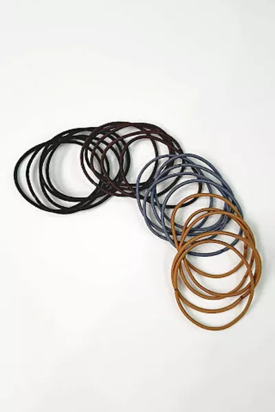 Thin Rubber Hair Tie Brown