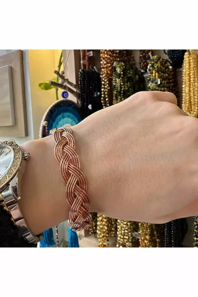 Pure Copper Bracelet Hair Braid