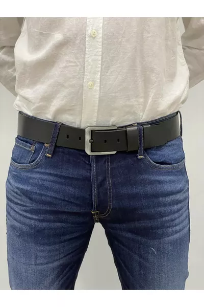 Genuine Buffalo Leather Jeans with Belt, 4-Year Warranty