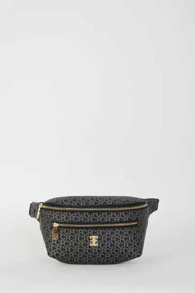 Black Small Alphabet Women's Waist Bag 