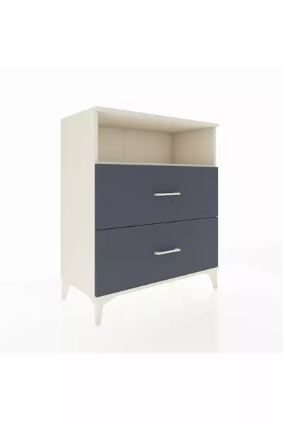 Hyperion Dresser Single Shelf 2 Drawers Moonstone-Anthracite