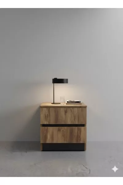 Нощно шкафче Konak с 2 чекмеджета