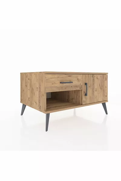 Kronos Şifonyer Tek Raflı Tek Çekmeceli Tek Kapaklı  Çam-Çam