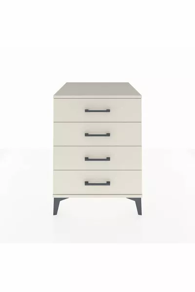 Кронос нощно шкафче с 4 чекмеджета Лунен камък-Лунен камък
