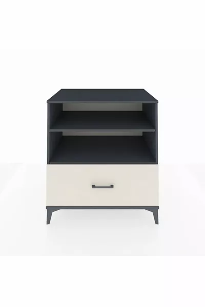Kronos Dressoir 2 Planken 1 Lade Antraciet-Leisteen