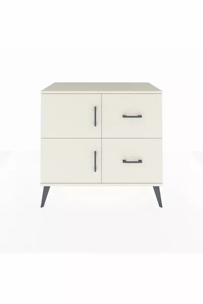 Хиперион скрин с един рафт, 2 чекмеджета и 2 врати, Лунен камък-Лунен камък