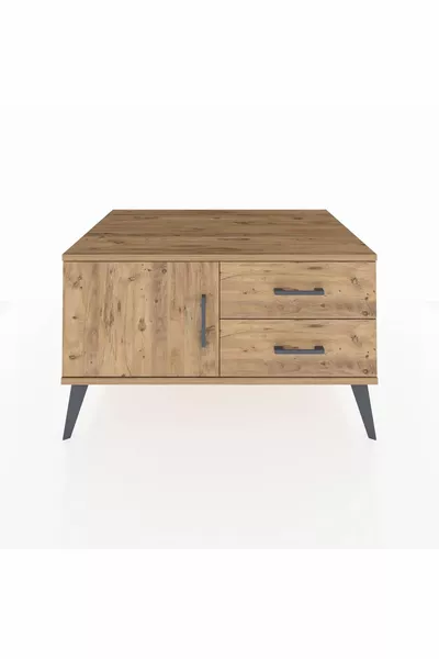 خزانة كرونوس بروف رف واحد، درجين، باب واحد، خشب الصنوبر